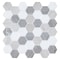 Andova Tiles SAMPLE Channing 2 x 2 Marble Honeycomb Mosaic Floor Use Tile SAM-ANDCHA122 - alternate 7